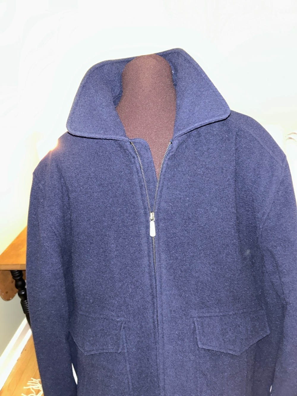 Joseph Abboud Navy Outerwear Label Jacket